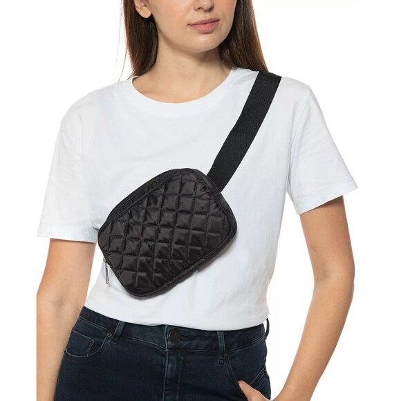 Jenni Jennifer Moore Size S/M Quilted Adjustable Fanny Pack Belt Bag Black $50 - Picture 1 of 6
